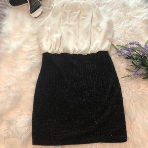 Just Me- Mini Dress Black and White